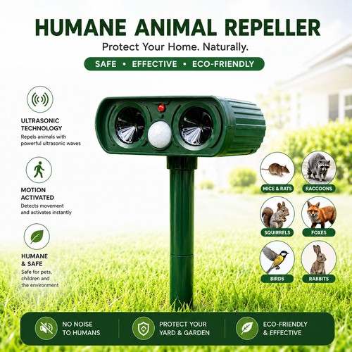 Ultrasonic solar cat dog - cat,