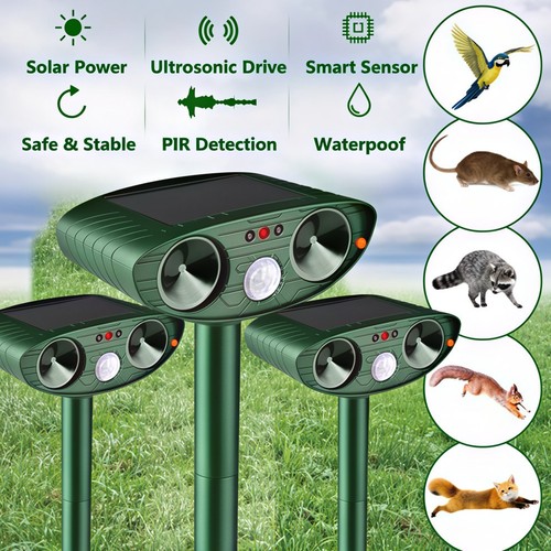 Ultrasonic solar cat dog - 3x,
